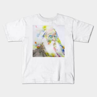 WALT WHITMAN watercolor portrait .4 Kids T-Shirt